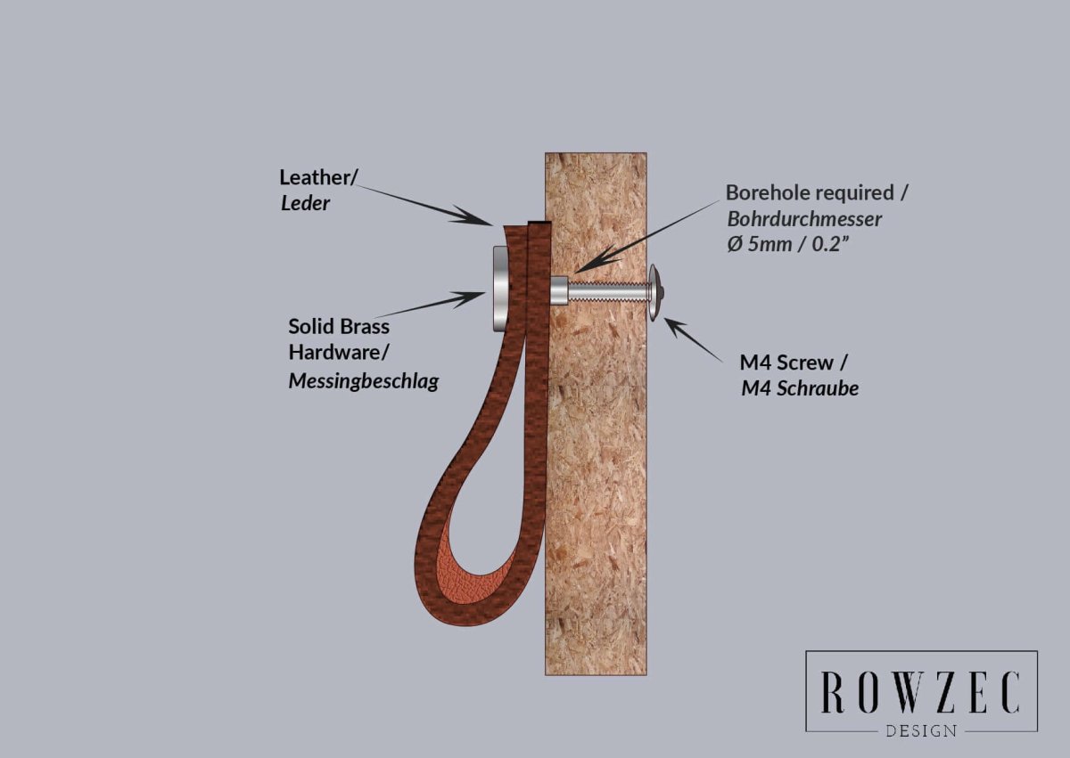 Leather drawer pulls