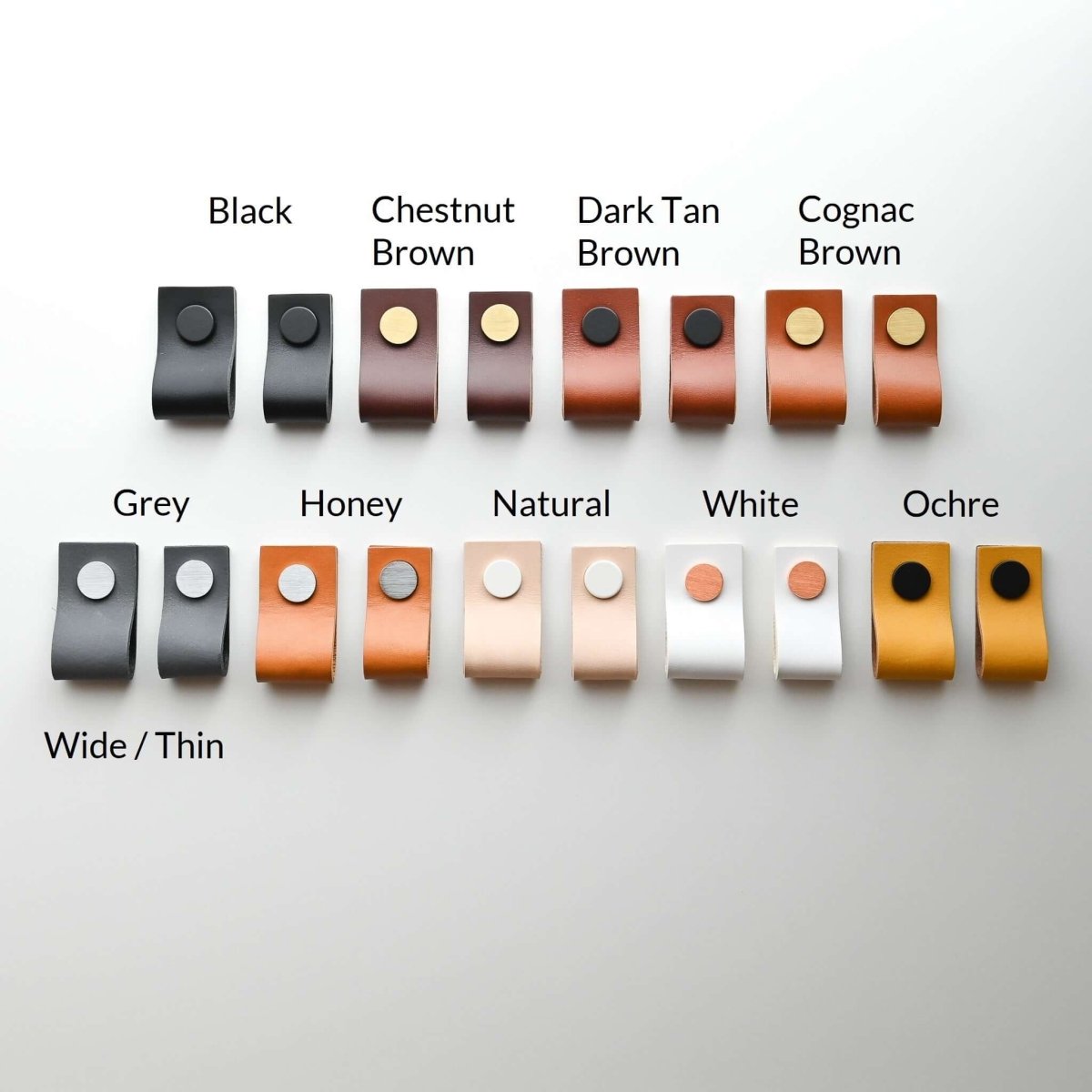 text small straight leather drawer pulls, leather cabinet pulls, leather pulls, Ledergriffe, poignees cuir