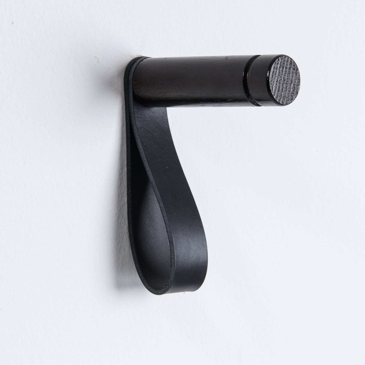 wall hook with leather strap