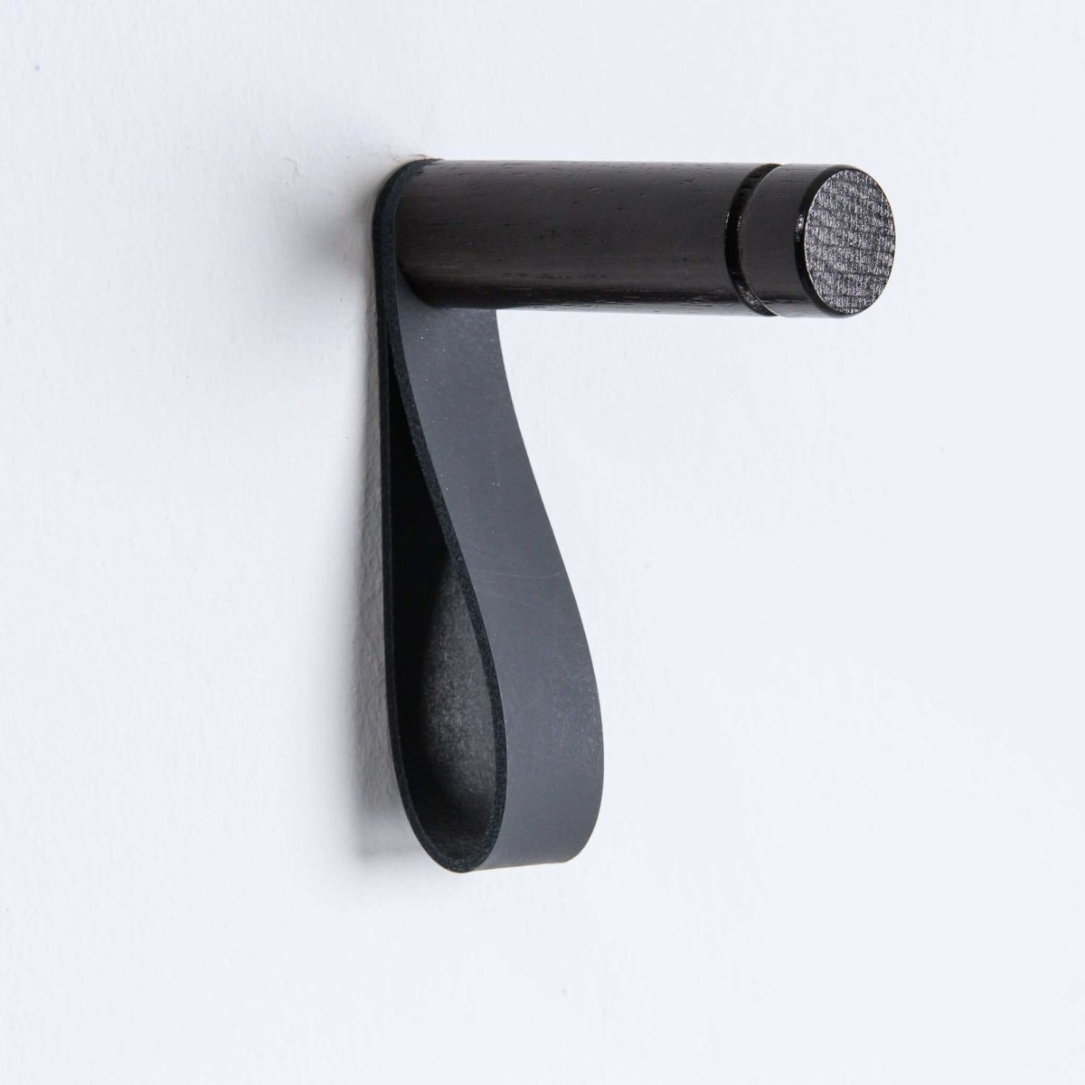 wall hook with leather strap